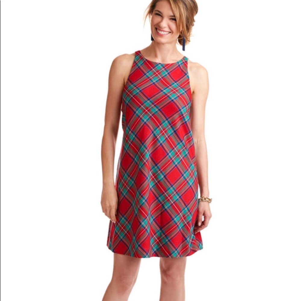 Vineyard Vines Jolly Plaid Tartan Shift Dress Size 10